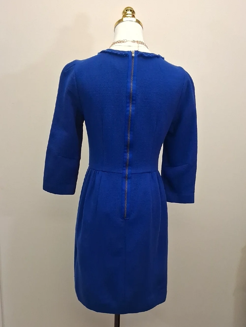 J.Crew Blue Sheath Dress Knee Length Work Office Classic Size 4